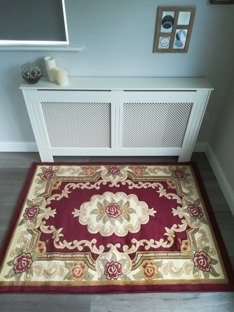 traditional rug red cream
